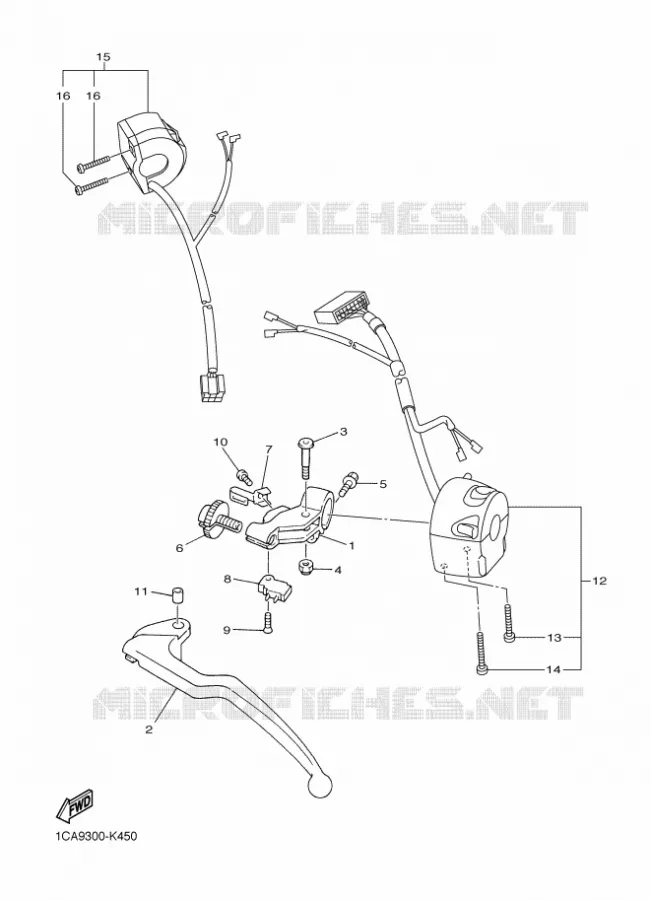 COMMODO / LEVIER Yamaha MOTO 1000 2011 FAZER ABS  FZ1-SA