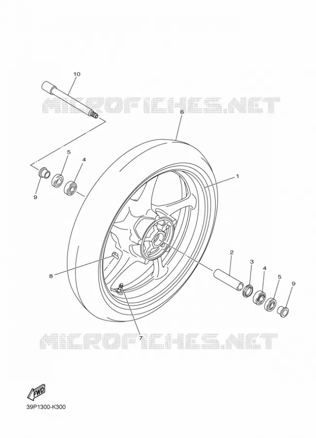 ROUE AVANT Yamaha MOTO 800 2011 FZ8  FZ8-N