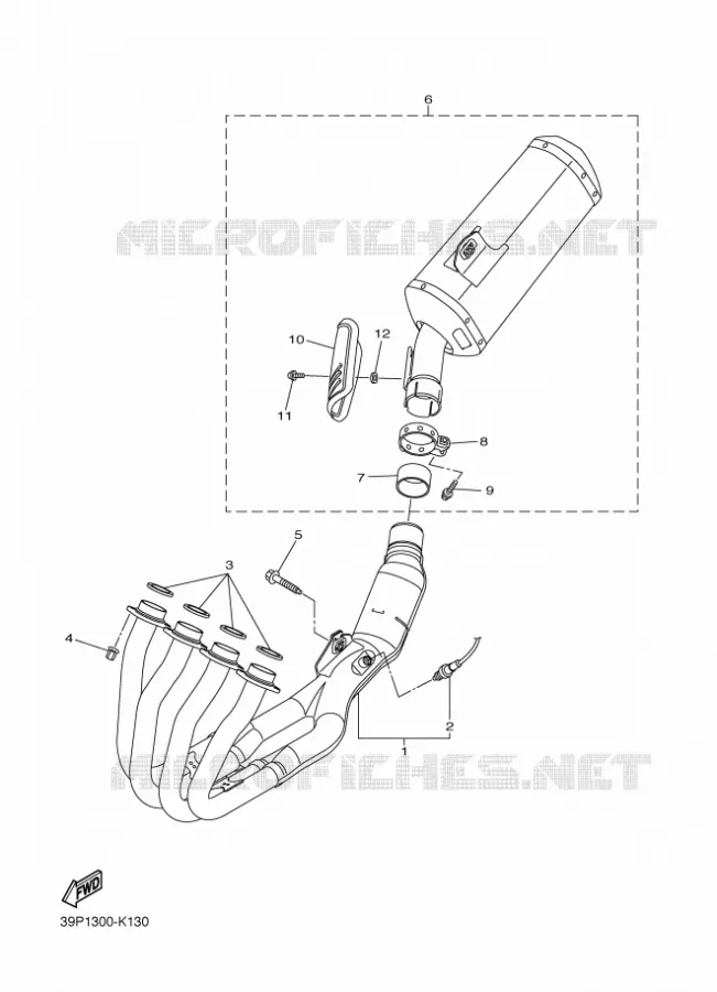 ECHAPPEMENT Yamaha MOTO 800 2011 FZ8  FZ8-N