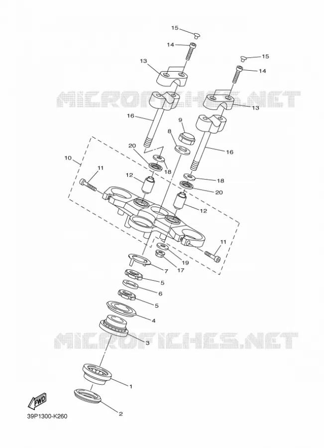 DIRECTION Yamaha MOTO 800 2011 FZ8 ABS  FZ8-NA