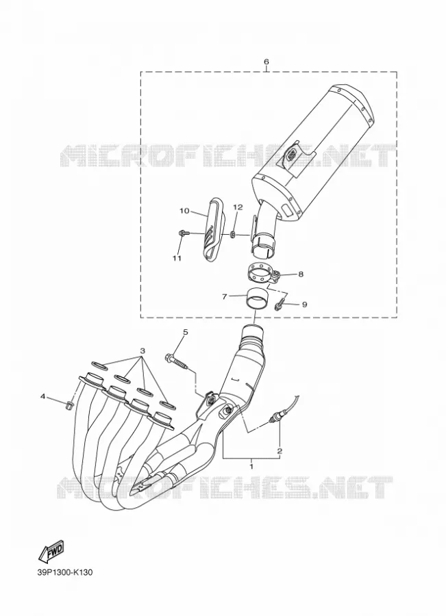 ECHAPPEMENT Yamaha MOTO 800 2011 FAZER ABS  FZ8-SA FAZER