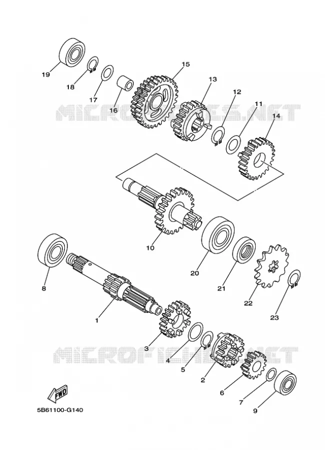 TRANSMISSION Yamaha MOTO 110 2011 TTRE  TT-R110E