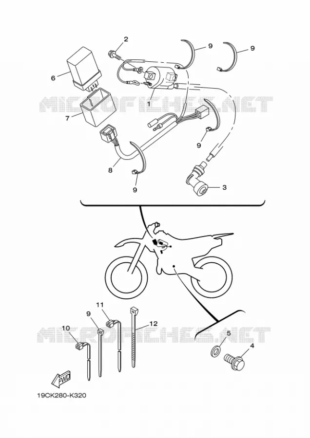 PARTIE ELECTRIQUE 1 Yamaha MOTO 125 2011 TTR BIG WHEELS  TT-R125LW