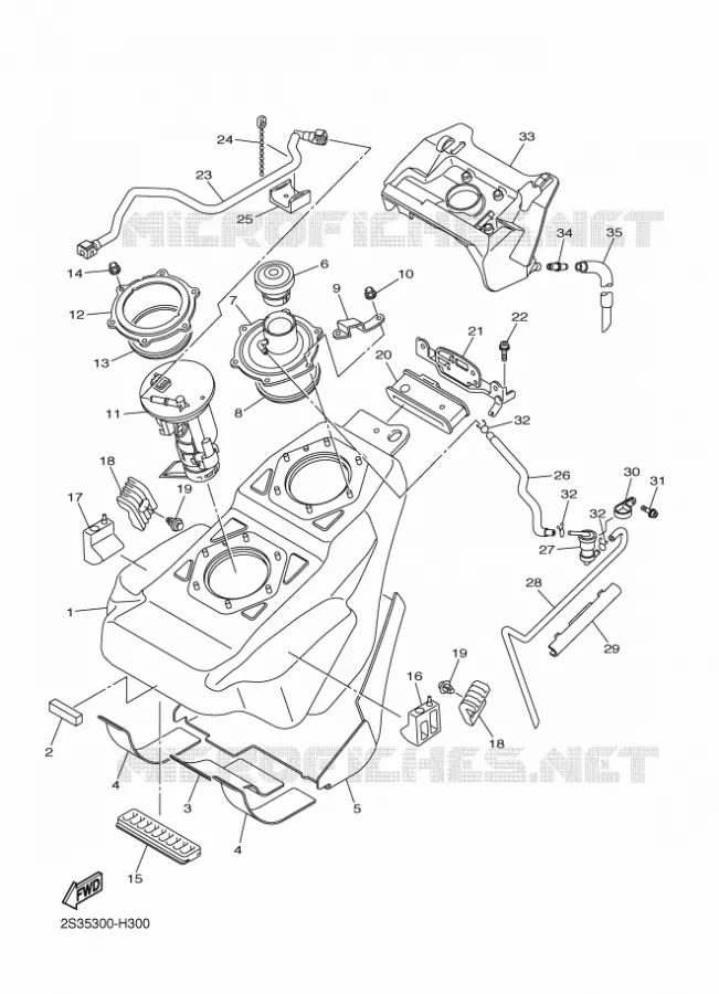 RESERVOIR A ESSENCE Yamaha MOTO 1700 2011 VMAX  VMX17