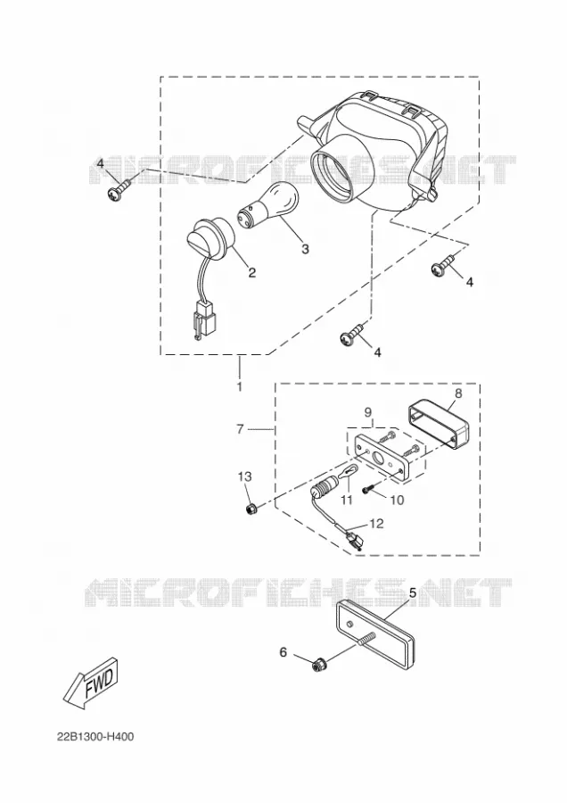 FEU ARRIERE Yamaha MOTO 125 2011 WR-R  WR125R