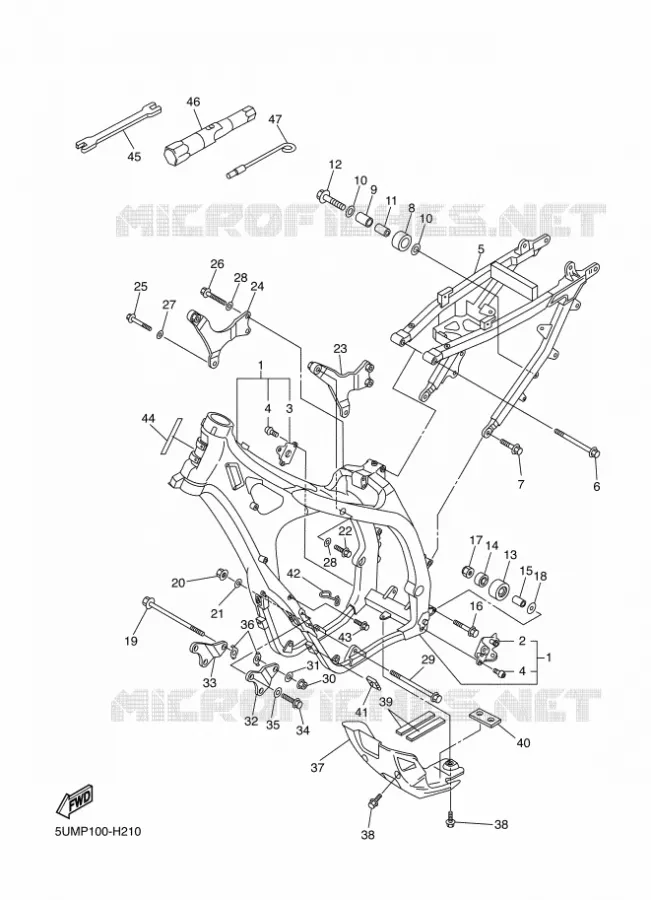 CADRE Yamaha MOTO 250 2011 WRF  WR250F