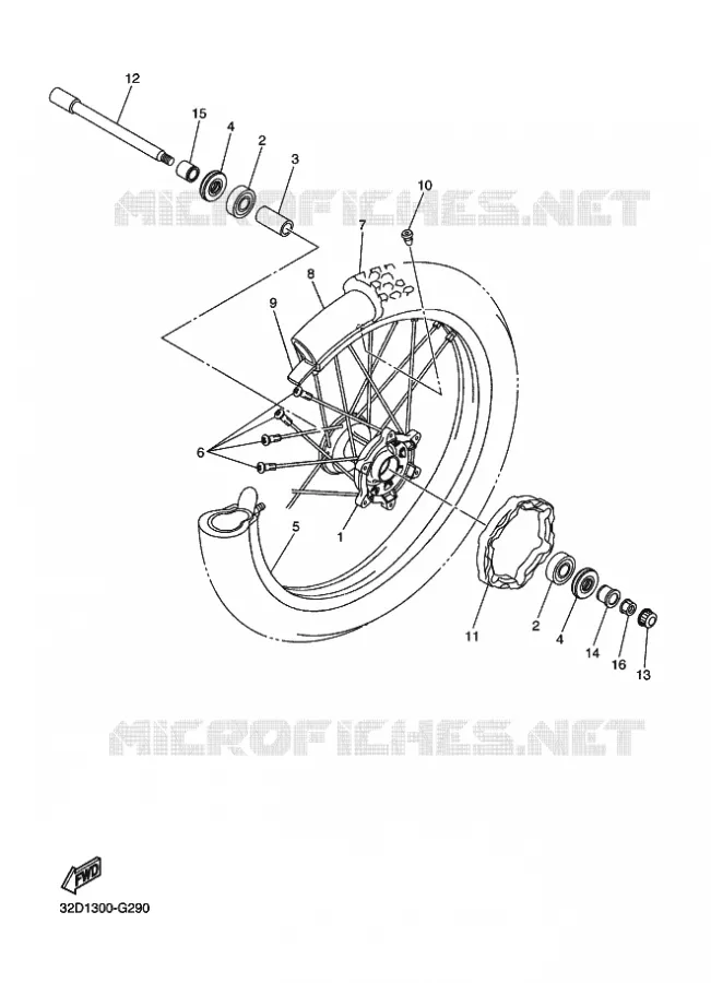 ROUE AVANT Yamaha MOTO 250 2011 WR-R  WR250R