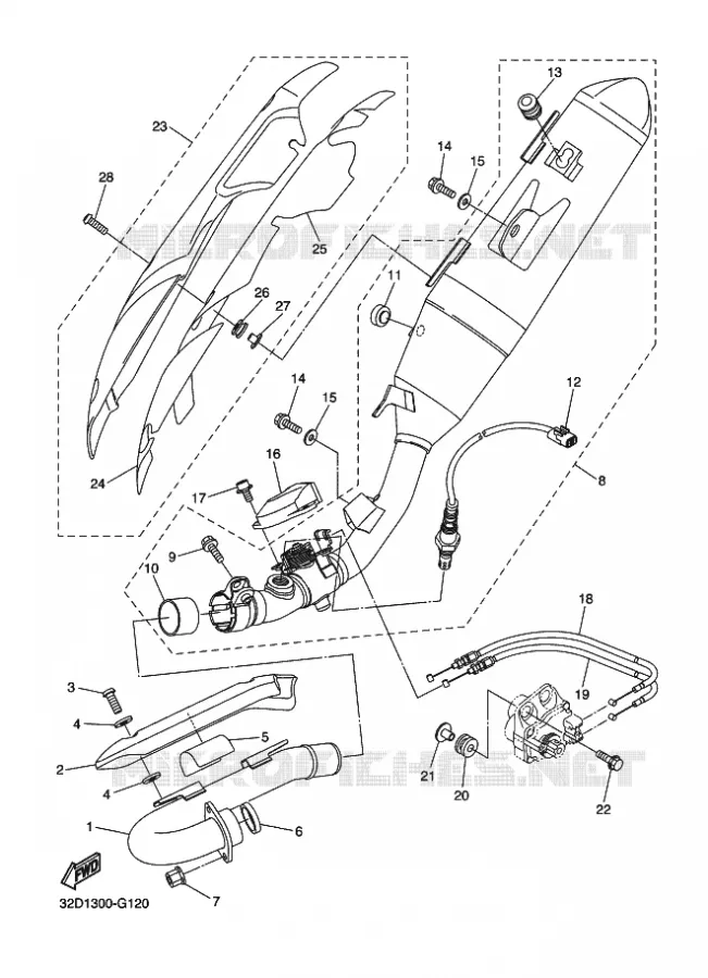 ECHAPPEMENT Yamaha MOTO 250 2011 WR-R  WR250R