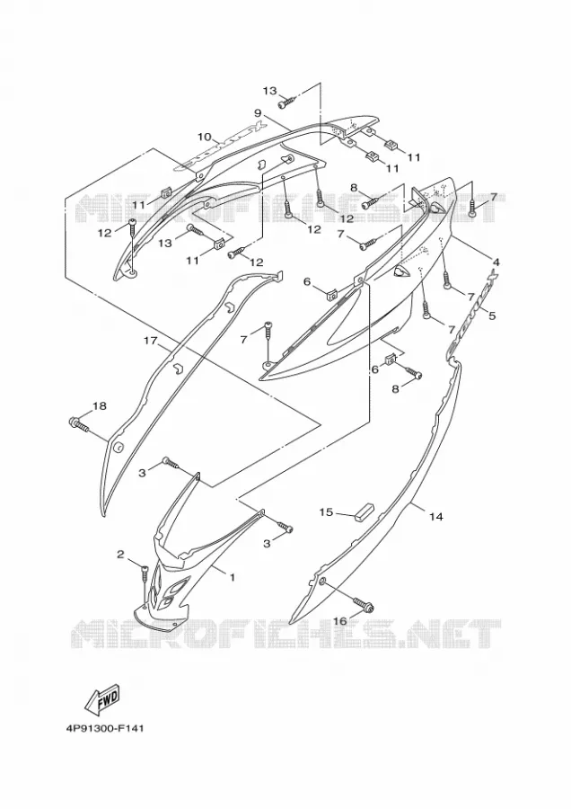 COUVERCLE LATERAL Yamaha SCOOTER 125 2011 CYGNUS  XC125