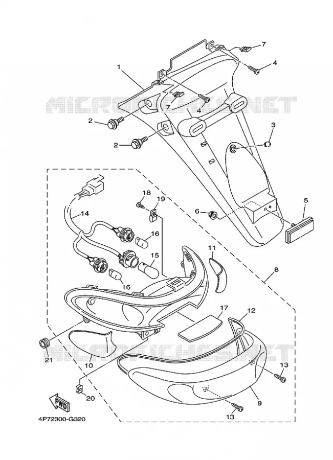 FEU ARRIERE Yamaha SCOOTER 125 2011 WAAP  XC125E WAAP