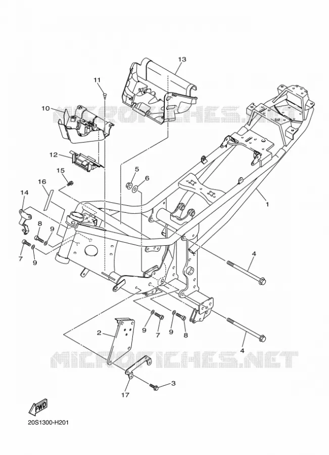 CADRE Yamaha MOTO 600 2011 XJ6  XJ6N