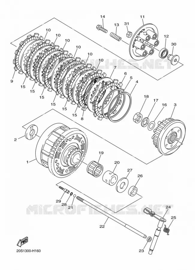 EMBRAYAGE DE DEMARREUR Yamaha MOTO 600 2011 XJ6  XJ6N