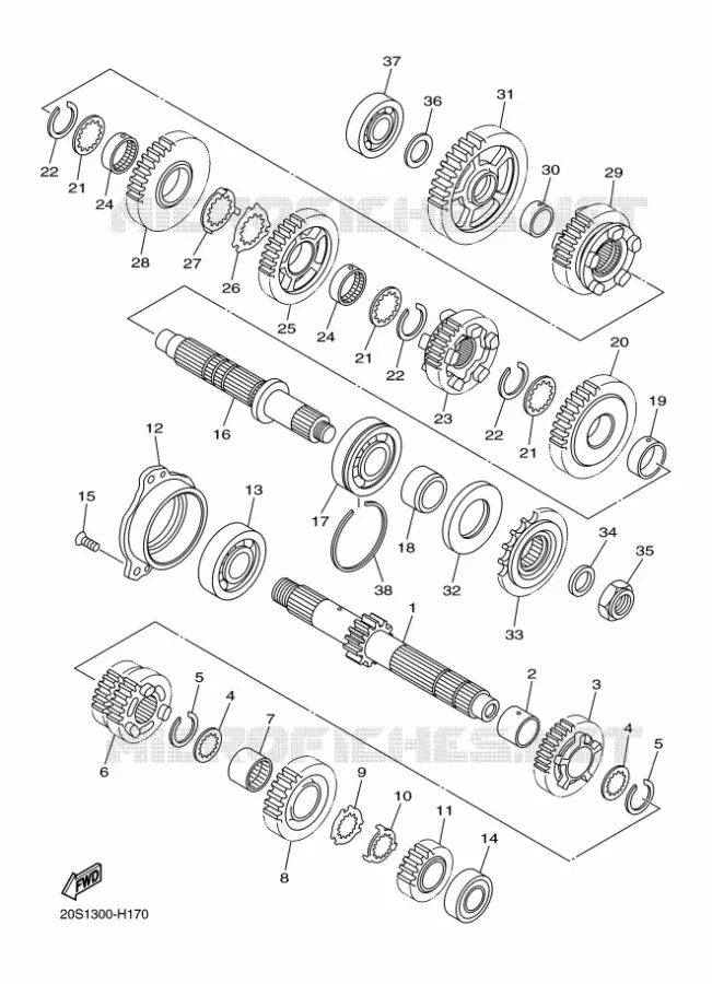 TRANSMISSION Yamaha MOTO 600 2011 XJ6  XJ6N