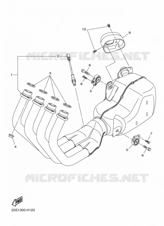 ECHAPPEMENT Yamaha MOTO 600 2011 XJ6 ABS  XJ6NA