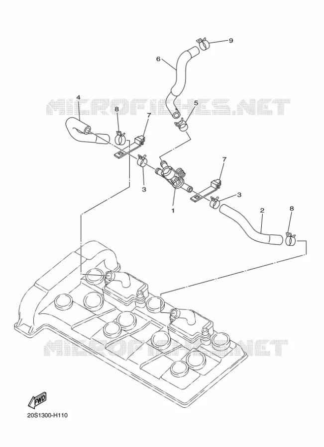 SYSTÈME D'ADMISSION D'AIR AIS Yamaha MOTO 600 2011 XJ6  XJ6S