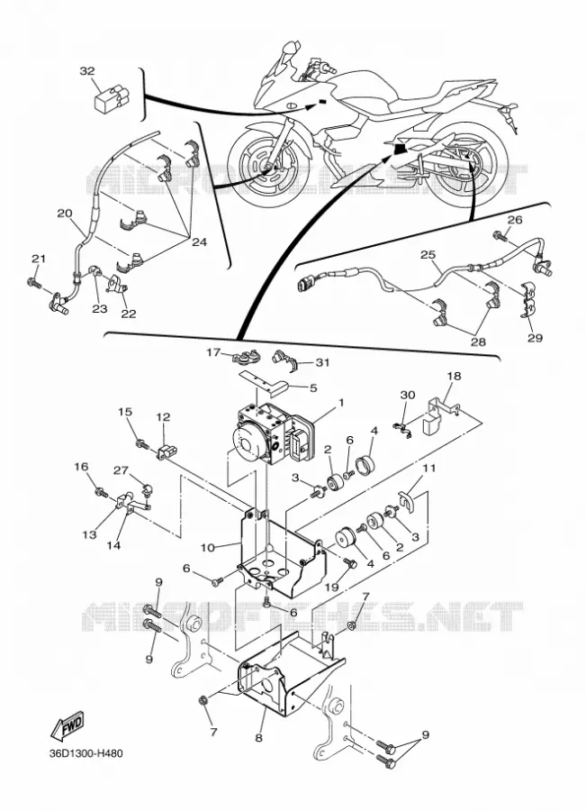 PARTIE ELECTRIQUE 3 Yamaha MOTO 600 2011 XJ6  XJ6SA