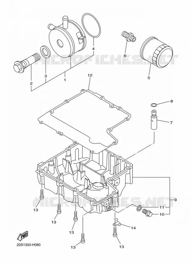 FILTRE A HUILE Yamaha MOTO 600 2011 XJ6  XJ6SA