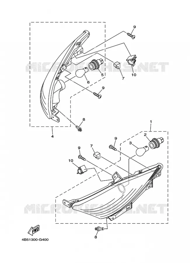 CLIGNOTANT Yamaha SCOOTER 500 2011 TMAX  XP500 TMAX