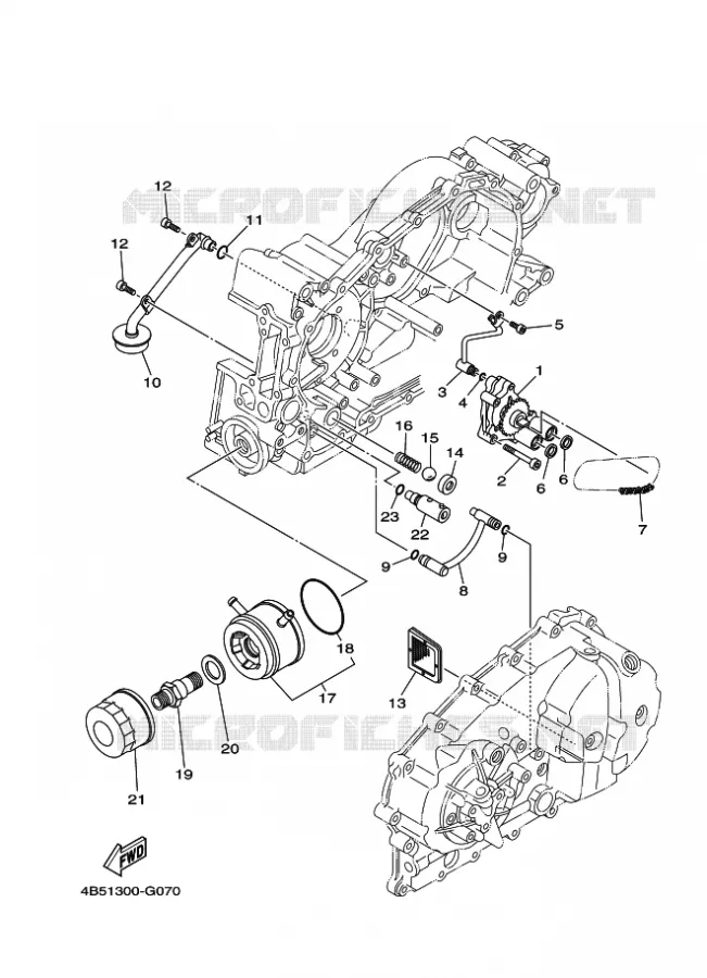 POMPE A HUILE Yamaha SCOOTER 500 2011 TMAX  XP500 TMAX