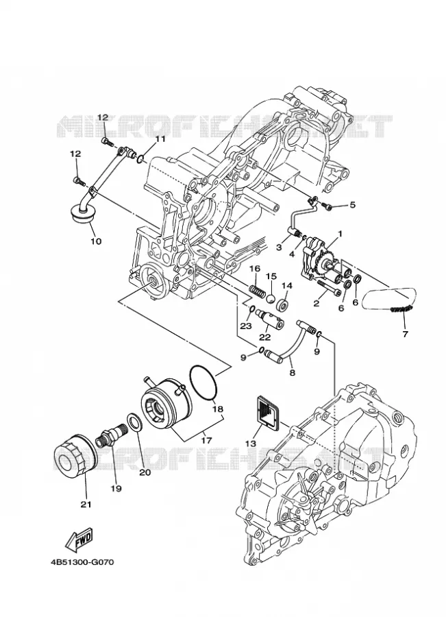 POMPE A HUILE Yamaha SCOOTER 500 2011 TMAX ABS  XP500A TMAX