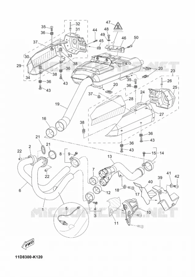 ECHAPPEMENT Yamaha MOTO 660 2011 XTZ TENERE  XT660Z TENERE
