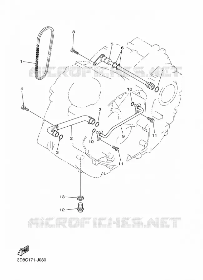 POMPE A HUILE Yamaha MOTO 1300 2011 MIDNIGHT STAR  XVS1300A