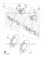 ETRIER DE FREIN AVANT pour Yamaha XVS1300A de 2011