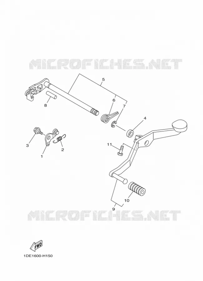 AXE DE SELECTEUR / PEDALE Yamaha MOTO 110 2011 Autres modeles  YD110S CRUX