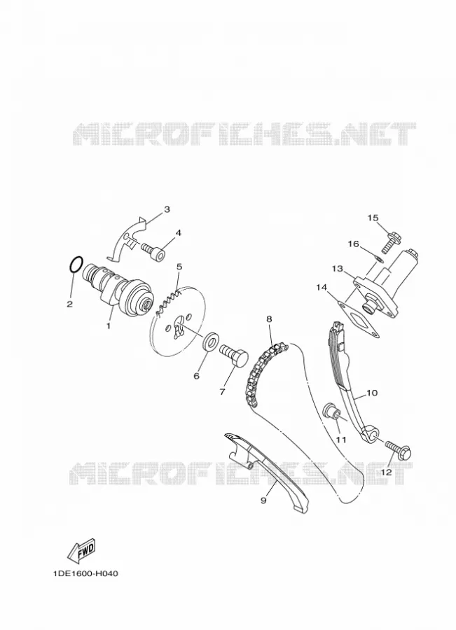 ARBRE A CAMES / CHAINE DE DISTRIBUTION Yamaha MOTO 110 2011 Autres modeles  YD110S CRUX