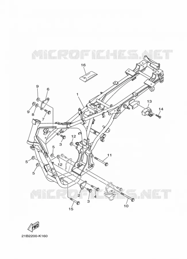 CADRE Yamaha MOTO 110 2011 Autres modeles  YD110S CRUX