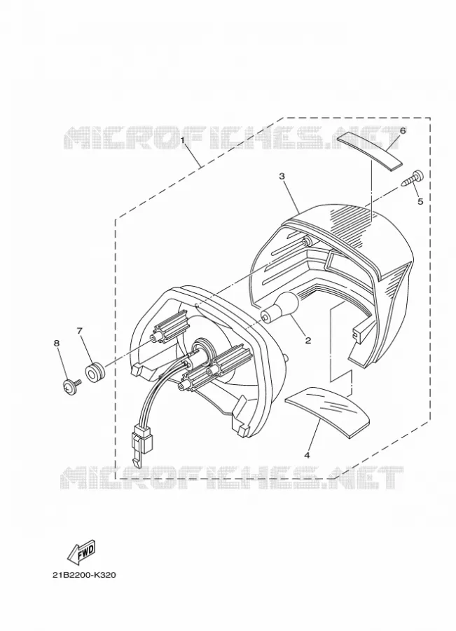 FEU ARRIERE Yamaha MOTO 110 2011 Autres modeles  YD110S CRUX