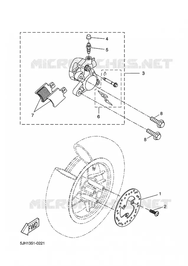 ETRIER DE FREIN AVANT Yamaha SCOOTER 50 2011 SLIDER STUNT  EW50N SLIDER