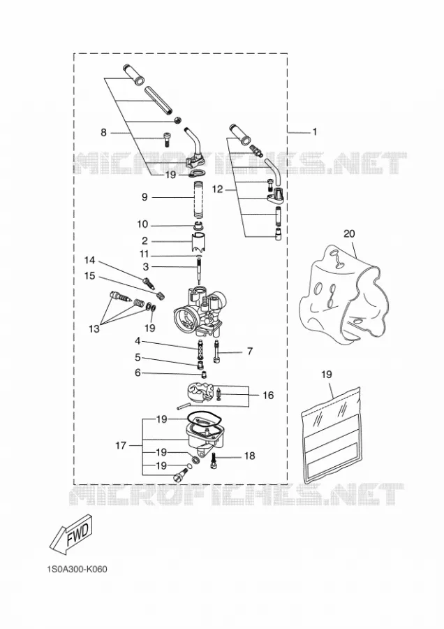 CARBURATEUR Yamaha SCOOTER 50 2011 SLIDER STUNT  EW50N SLIDER