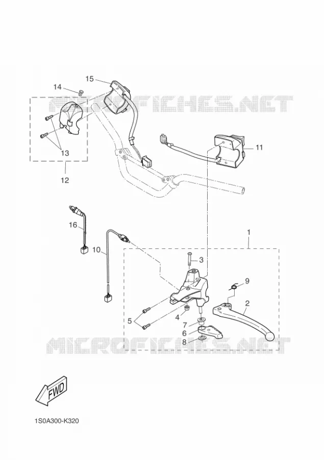 COMMODO / LEVIER Yamaha SCOOTER 50 2011 STUNT NAKED  EW50N STUNT NAKED