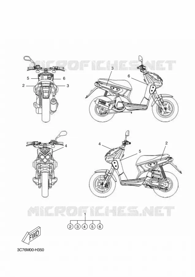 EMBLEME Yamaha SCOOTER 50 2011 STUNT NAKED  EW50N STUNT NAKED