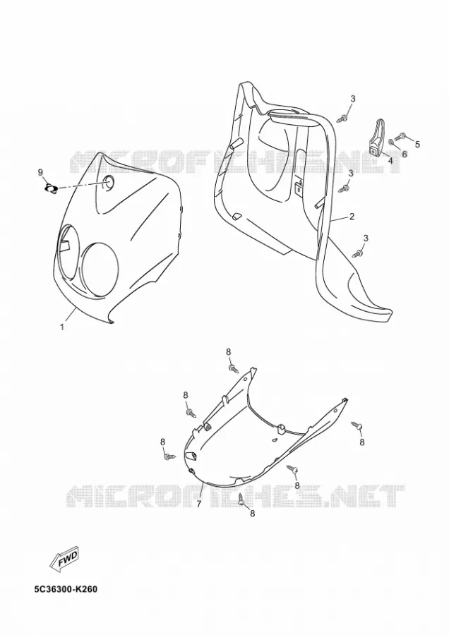 PROTEGE JAMBES Yamaha SCOOTER 50 2011 OVETTO  YN50 OVETTO