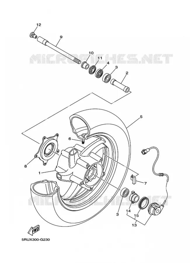 ROUE AVANT Yamaha SCOOTER 400 2011 MAJESTY  YP400