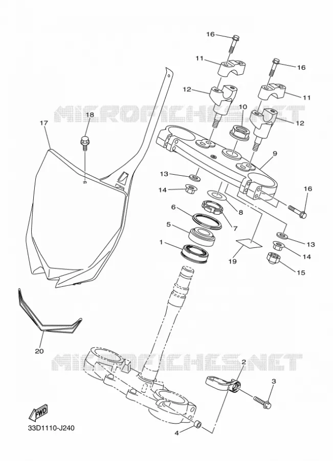 DIRECTION Yamaha MOTO 450 2011 YZF  YZ450F