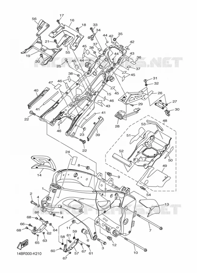 CADRE Yamaha MOTO 1000 2011 R1  YZF-R1 R1