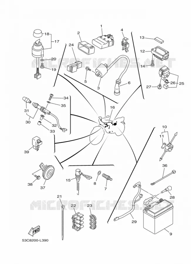 PARTIE ELECTRIQUE 1 Yamaha MOTO 200 2012 AG  AG200F
