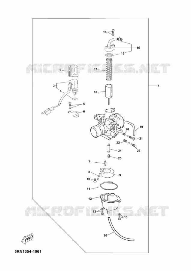 CARBURATEUR Yamaha SCOOTER 50 2012 MACH  CS50
