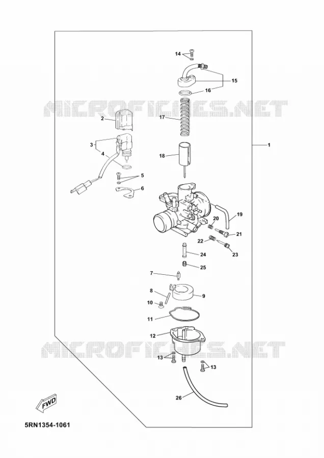 CARBURATEUR Yamaha SCOOTER 50 2012 JOG  CS50 JOG R