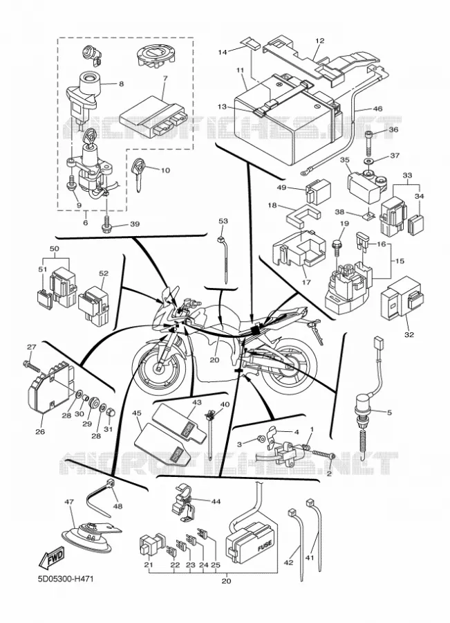 PARTIE ELECTRIQUE 2 Yamaha MOTO 1000 2012 FAZER ABS  FZ1-SA