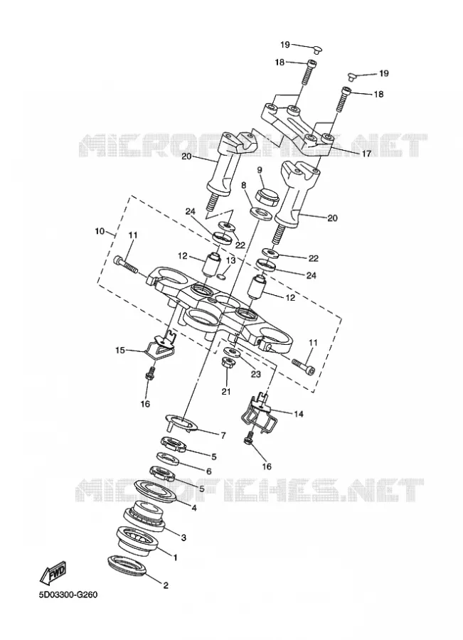 DIRECTION Yamaha MOTO 1000 2012 FAZER ABS  FZ1-SA