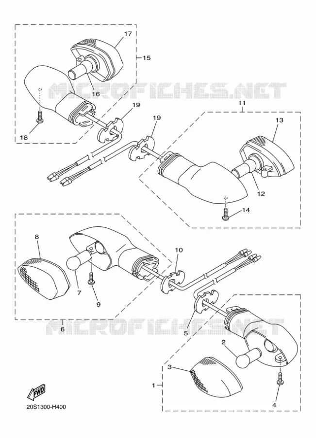 CLIGNOTANT Yamaha MOTO 800 2012 FZ8  FZ8-N