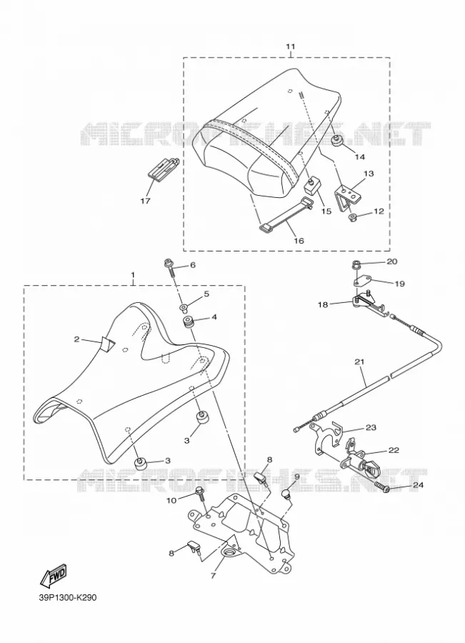 SELLE Yamaha MOTO 800 2012 FZ8  FZ8-N