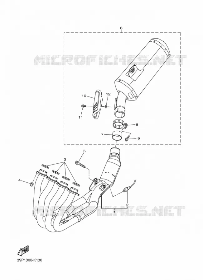 ECHAPPEMENT Yamaha MOTO 800 2012 FAZER  FZ8-S