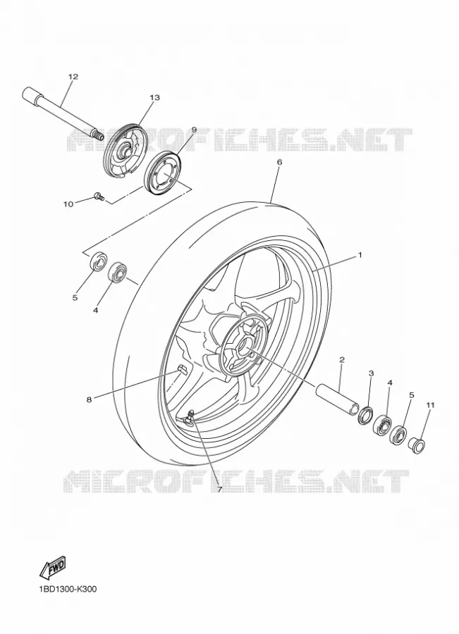 ROUE AVANT Yamaha MOTO 800 2012 FAZER ABS  FZ8-SA