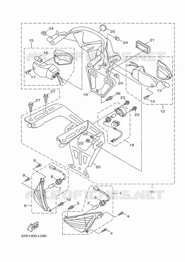 CLIGNOTANT Yamaha SCOOTER 150 2012 XENTER  HW151