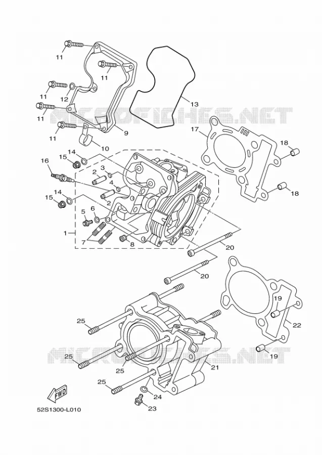 CYLINDRE Yamaha SCOOTER 150 2012 XENTER  HW151